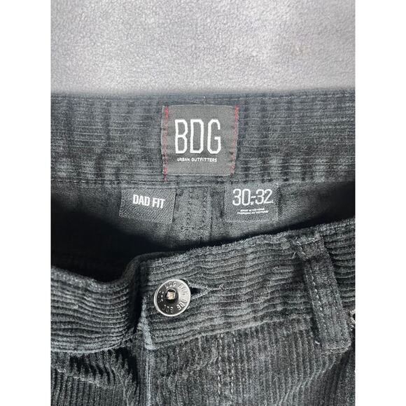 BDG Urban Outfitters Corduroy Pants Mens 30-32 Black Mid-Rise Straight 5-Pockets - Picture 4 of 8